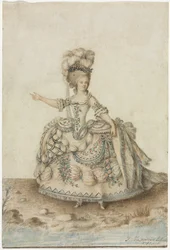 Costume Study for Opera Singer, 1781