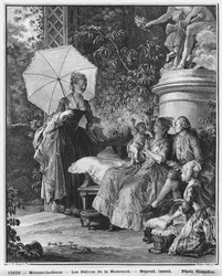 The delights of motherhood, engraved by Isidore Stanislas Helman