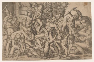 Combat of Naked Men, 1535-55