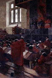 Anne du Bourg and Henry II in the Paris Parlement, 10th June 1559