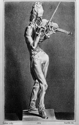 Niccolo Paganini (1782-1840), Italian Violinist and Composer. Caricature after the Sculpture of Jean Pierre Dantan the Young