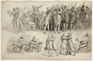 Studies for the Oath of the Tennis Court