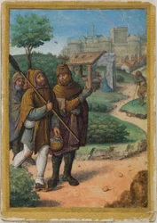 Shepherds on Their Way to the Nativity from a Book of Hours