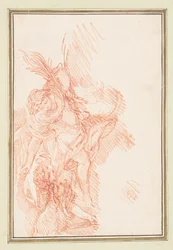 Figure with Fronds and Putto