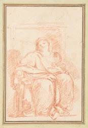 Seated Female Figure in Robes