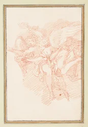 Two Winged Figures with Crowns