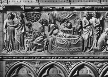 Cathedral, Interior, Choir Screen, Visitation, Annunciation to the Shepherds, Nativity