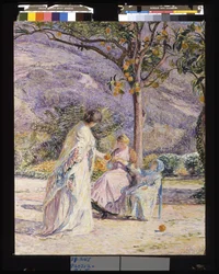 Under The Orange Tree Or The Terrace At Les Pâquerettes