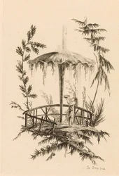 Chinese Fountain in a Landscape