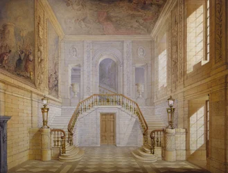 Design for a Staircase in the Painted Hall, Chatsworth