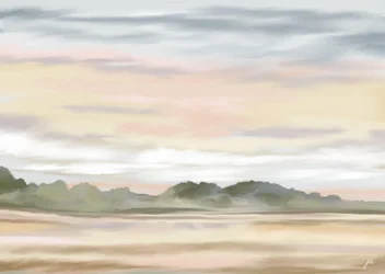 Serene Pastel Landscape