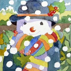 Snowman in snow, 2011