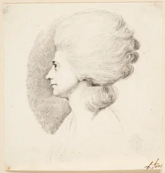 The Actress Mme. Frydendahl, Born Møller. Profile to the Left
