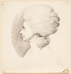 The Actress Mme. Frydendahl, Born Møller. Profile to the Left
