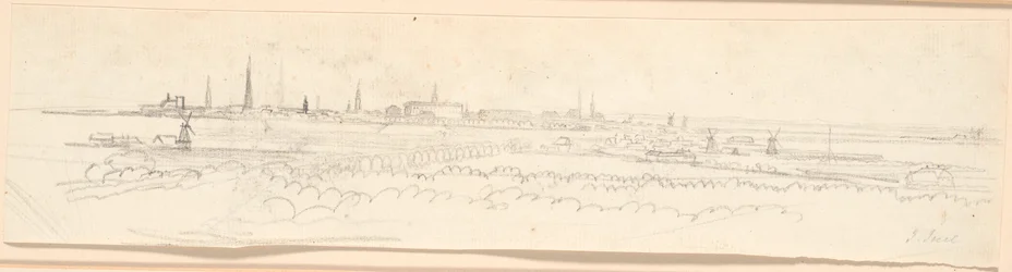 The View Over Copenhagen Seen from Frederiksberg Hill. Background Study for Portrait of Frederick VI as Crown Prince