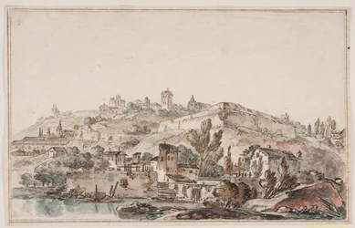Roman Prospect with City Wall and Churches