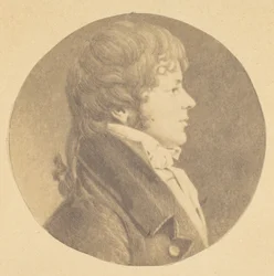 Mezzotint portrait of a Young Man in Profile, from The St. Memin Collection of Portraits, 1862
