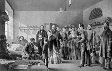 Queen Victoria visiting the wounded