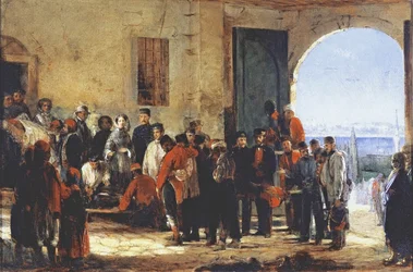 The Crimean War: The Nurse Florence Nightingale at the Hospital of Scutari in Turkey