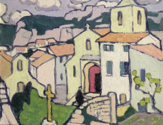Les Baux, the Priest enters his Church
