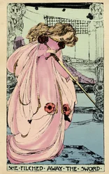 The Fairy Morgane steals the Excalibur for his lover to use it against King Arthur