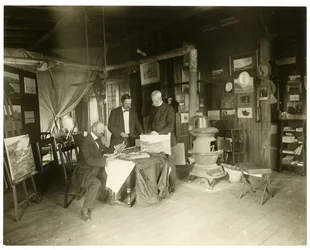 Left to right: Cullen Yates - obscured - Walter Dean