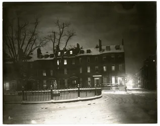 Louisburg Square, Boston Jenny Lind lived in corner house, Boston, USA