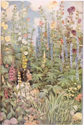 A child in wild flowers, from 