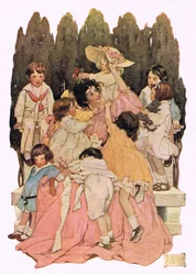 Mother and children, from 