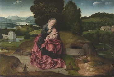 Virgin and Child Resting During the Flight into Egypt