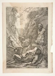 Satyr and Silenos, from Sculpturae Veteris Admirata