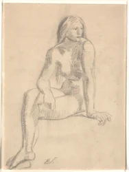 Seated, Young Nude Woman