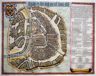 Moscow, second volume, title page of Part I, from Atlas Maior, atlas in 11 volumes, by Joan Blaeu (1596-1673)