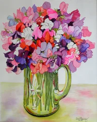 Sweet Peas in a Glass Jug, 2011