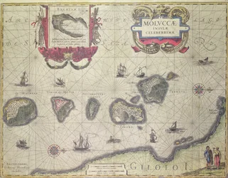 Map showing the Molucca Islands off Halmahera, 1640