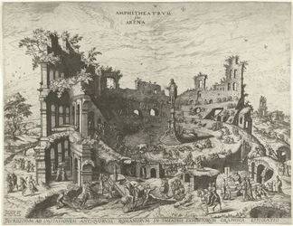 Bullfight in the Ruins of an Amphitheater