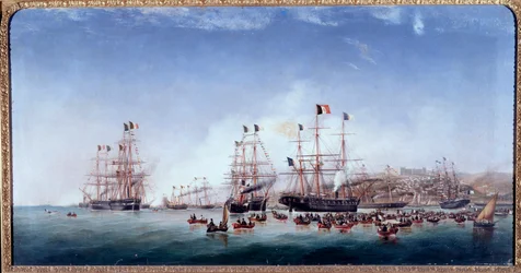 Italian ship Regina Maria Pia in the port of Lisbon
