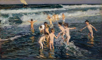 Bathing children, 1899