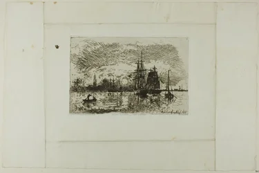 Setting Sun, Antwerp Harbor