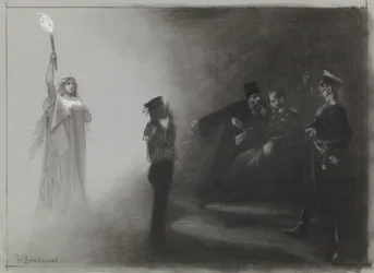 Design for Illustration in De Amsterdammer: The Defeat of Russia at Sea, June 4, 1905