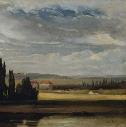 Landscape View with High Cloudy Sky