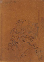 Classical Figure in Armor with Helmet and Shield