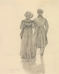 Man and Woman Seen from Behind