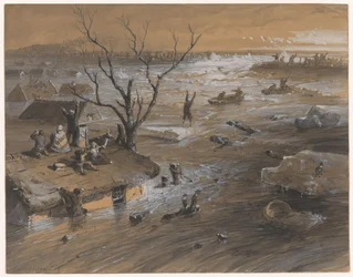 Dike Breach at Brakel, January 4, 1861