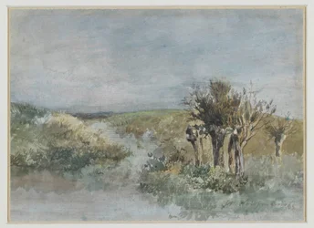 Landscape with Pollard Willows Along a Ditch