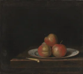 Still Life with Apples on an 