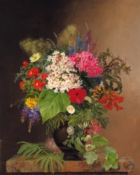 Convulvulus, Lupins, Speedwell and Fuschia in a Vase, 1833