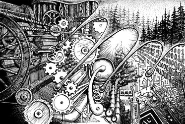 Steampunk Digital Forest