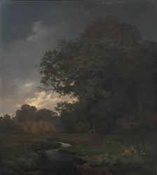 Landscape in Cloudy Weather, Late Afternoon