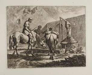 Horses by a Well